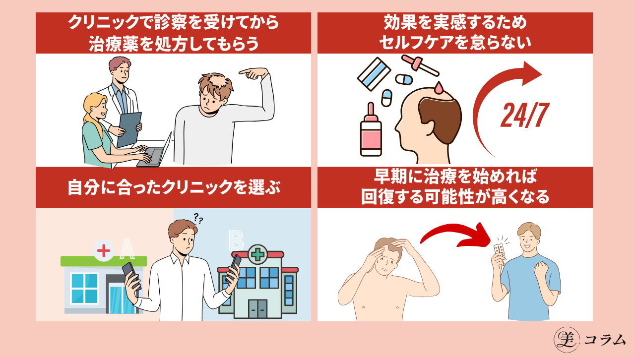 AGA治療で後悔しないための対策とは？4つのポイントを解説！